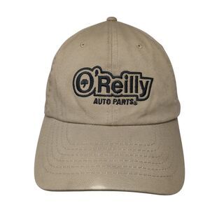 O'Reilly Auto Parts Strapback Hat Tan One Size Adjustable Embroidered Cotton
